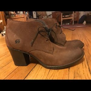 Born Brown Leather Booties